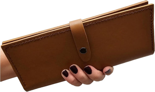 HOTHandmade Bifold Long Slim leather Wallets for women
