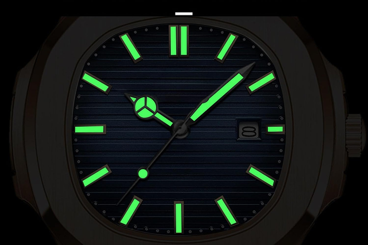 HOTBESTKANG Men Quartz Movement Watch Waterproof Luminous Men's Watch, Stainless Steel Strap Business Watches