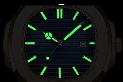 HOTBESTKANG Men Quartz Movement Watch Waterproof Luminous Men's Watch, Stainless Steel Strap Business Watches