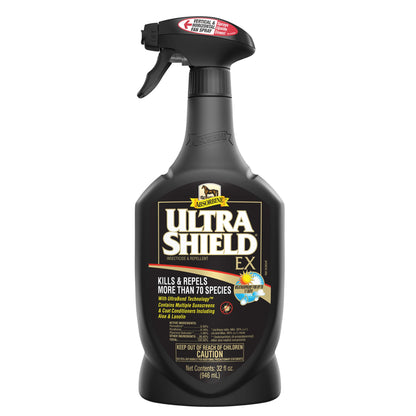 HOTAbsorbine UltraShield EX 32oz Sprayer Insecticide, Kills & Repels Flies, Mosquitoes, Ticks, Fleas, Lice, Use on Horses, Dogs, Premises