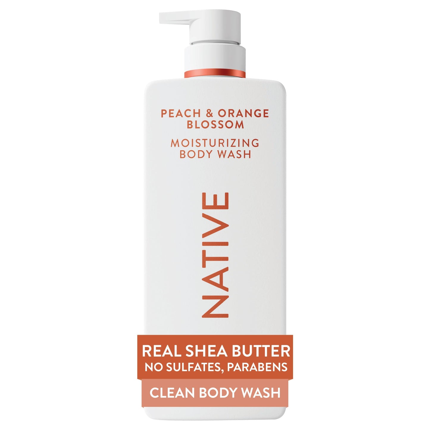 HOTNative Moisturizing Body Wash, Clean & Gentle 24-Hour Hydration with Shea Butter, for Sensitive and Dry Skin, for Women & Men, Sulfate-free, Paraben-free, Cocoa Butter & Vanilla, 22 fl oz