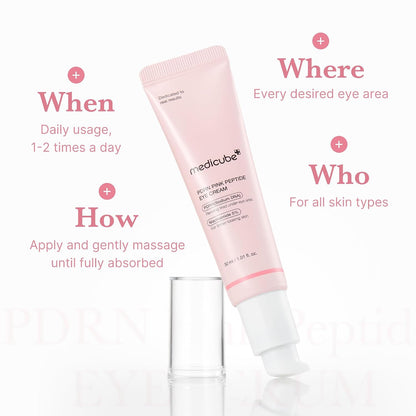 HOTmedicube Eye Serum with Salmon DNA PDRN & Pink Peptides | 99% Purity Retinol for Fine Lines | PDRN & Niacinamide for Uneven Skin Tone | Korean Skincare, 1.01 fl.oz