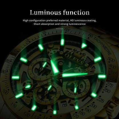 HOTOLEVS Watch for Men Skeleton Business Dress Stainless Steel Waterproof Luminous Mens Wrist Watch