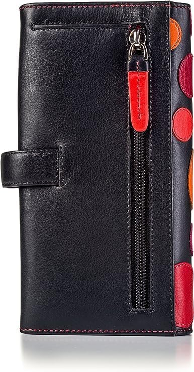 HOTVisconti P2 Neptune Soft Womans' Leather Wallet/Purse with Polka Dots (Very Berry)