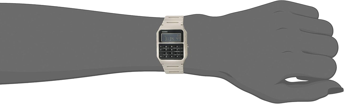 HOTCasio CA53W Vintage Series | Data Bank | 1/100 SEC Stopwatch | Water Resistant | 8 Digit Calculator | Dual Time | Resin Band | Resin Case | Auto Calendar | Daily Alarm | 5 Year Battery