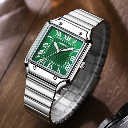 HOTSINOBI Classic Square Watches for Men with Roman Numerals | Casual Watch