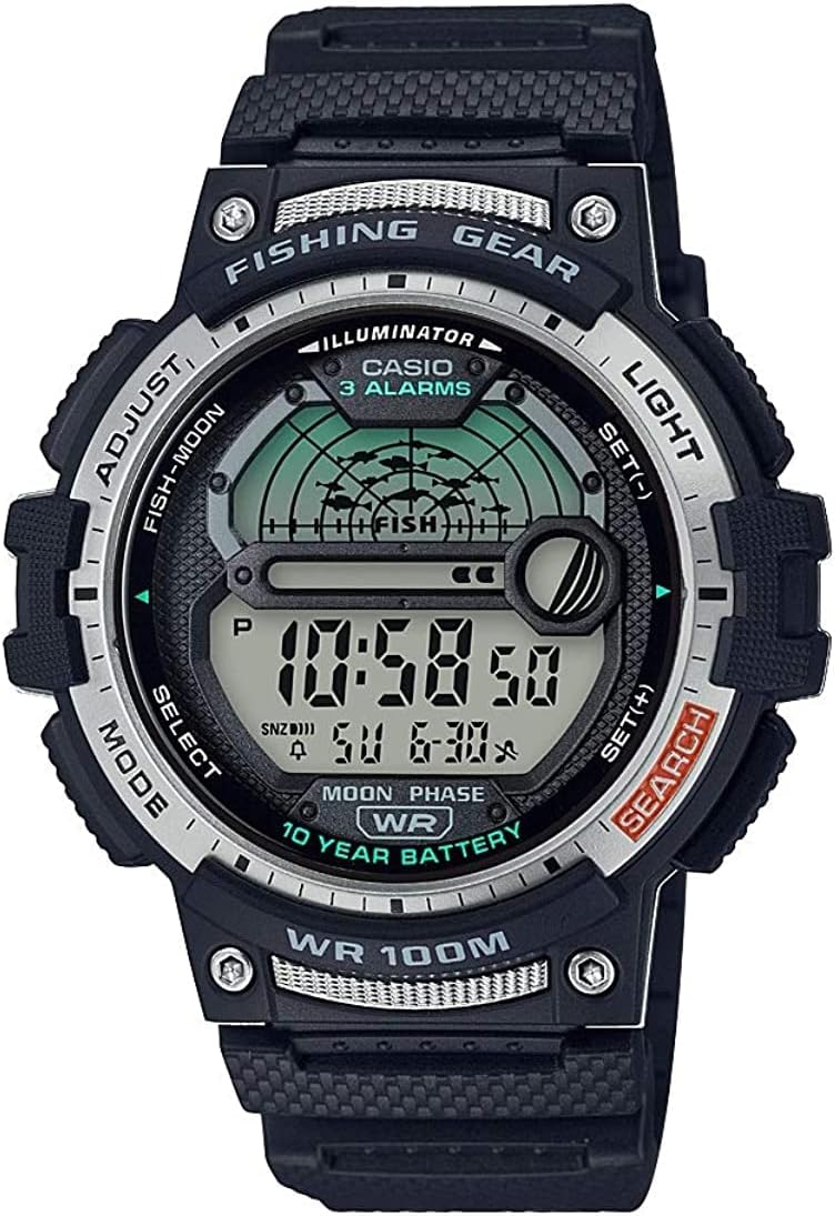 HOTCasio Fishing Timer Quartz Watch with Resin Strap