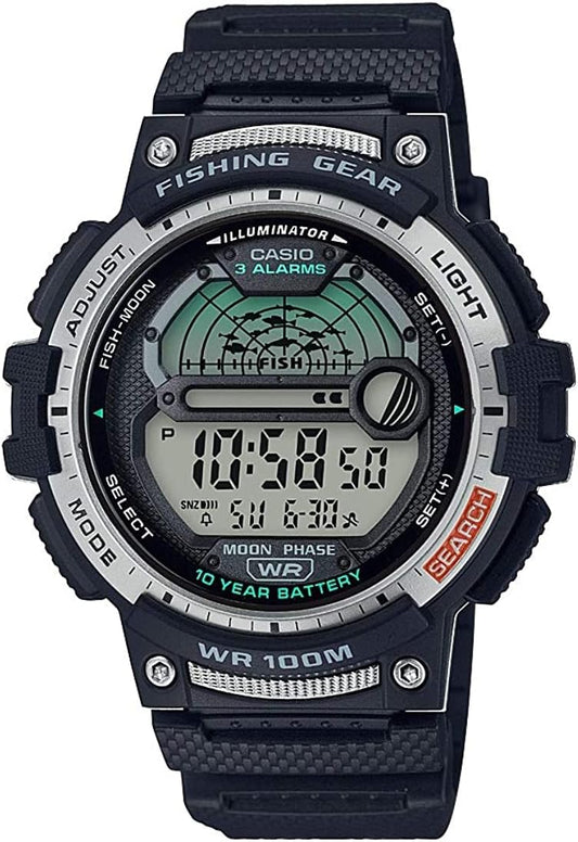 HOTCasio Fishing Timer Quartz Watch with Resin Strap