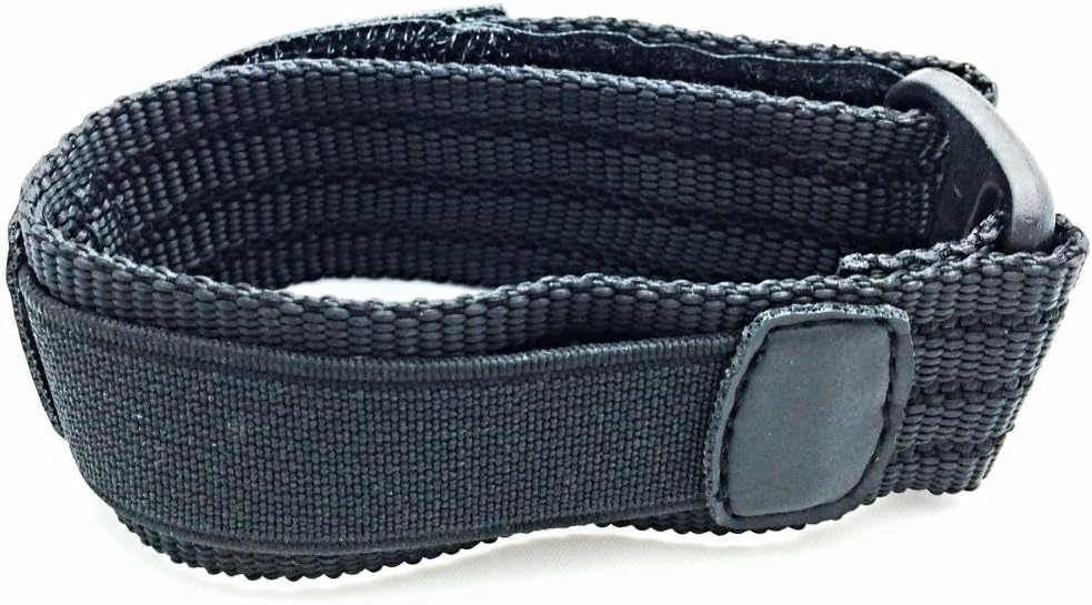 HOTNewLife 20mm Adjustable-Length, Black, Nylon Sport Watch Strap | Heavy Duty, Hook and Loop, Replacement Wrist Band for Men and Women