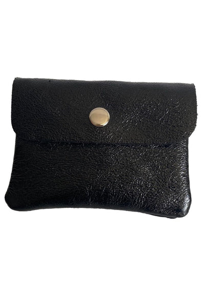 HOTSmall Women's Wallet in Genuine Italian Leather (Black)