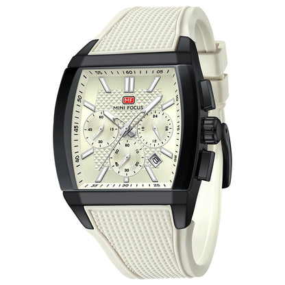 HOTMF MINI FOCUS Men's Watch Analog Fashion Wrist Watch, Tonneau Watch for Men with Chronograph,Ideal for Sports Enthusiasts and Daily Wear