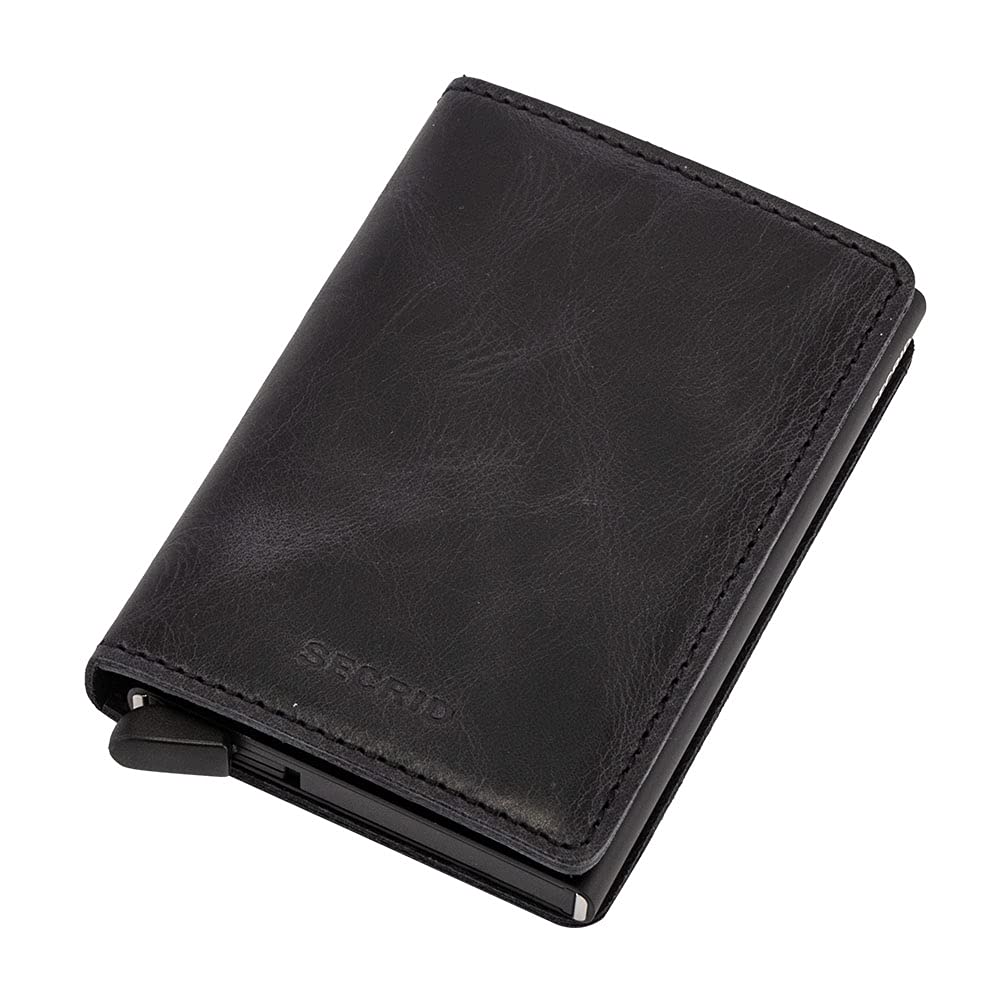HOTSecrid Slim Wallet Original Leather With Rfid Safe Card Case