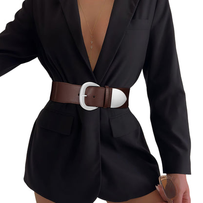 HOTWomen Wide Elastic Waist Belt for Dresses Fashion Thick Stretchy Belt for Trendy