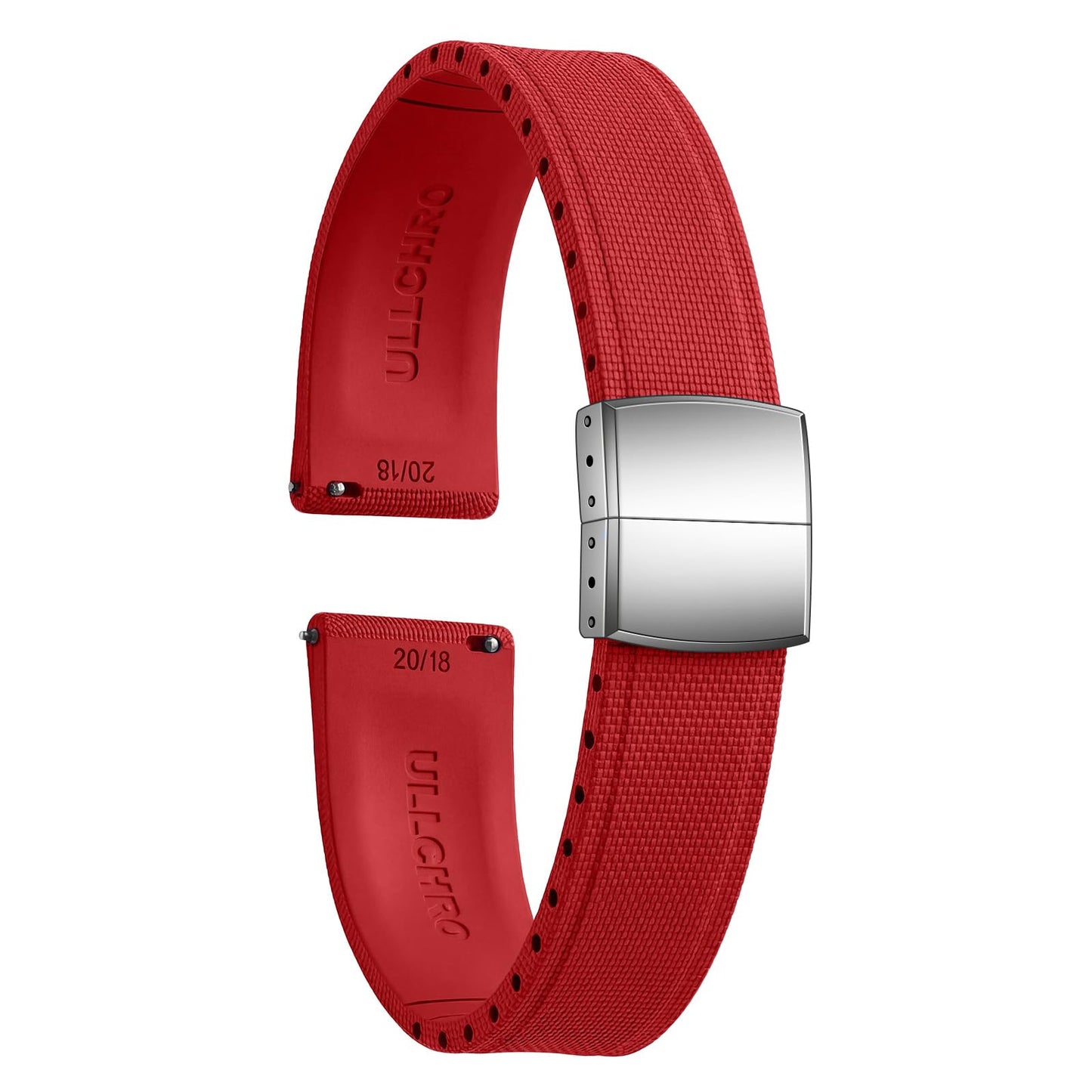 HOTFKM Rubber Watch Strap 20mm, Quick Release Watch Band 22mm for Men Women, Waterproof Soft Premium Fluororubber Cut to Size 18mm 19mm 21mm 23mm 24mm Deployment Clasp