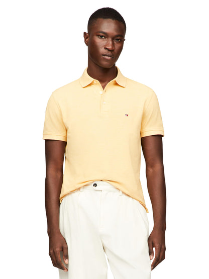 HOTTommy Hilfiger Men's Short Sleeve Polo Shirts in Slim Fit with Stretch and Organic Pique Cotton