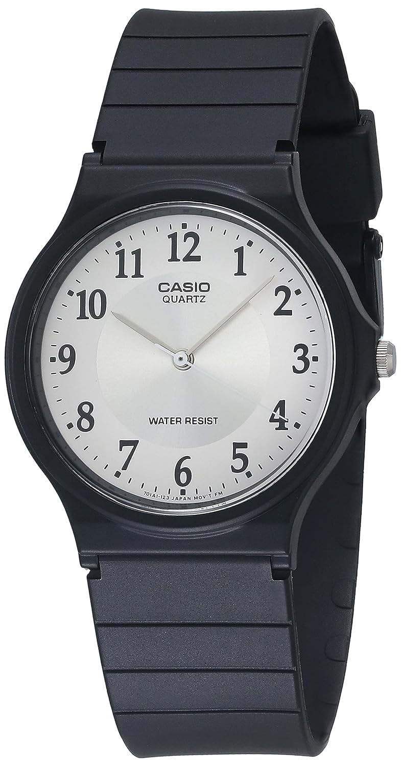 HOTCasio MQ24 Series | Quartz Analog Watch for Men | Water Resistant | Resin Case | Resin Band | Resin Glass | Three Hand Analog (HR, Min, SEC) | Classic Casio Design | 3 Year Battery