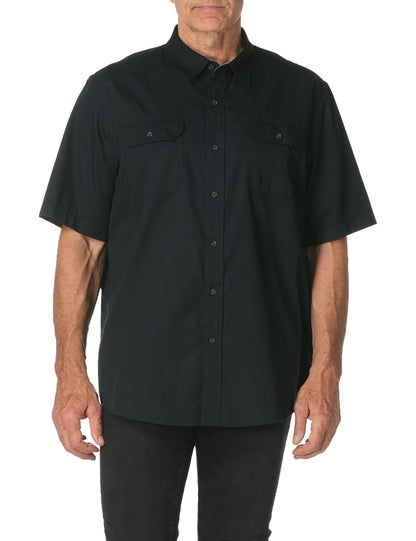 HOTWrangler Authentics Men's Short Sleeve Classic Woven Shirt