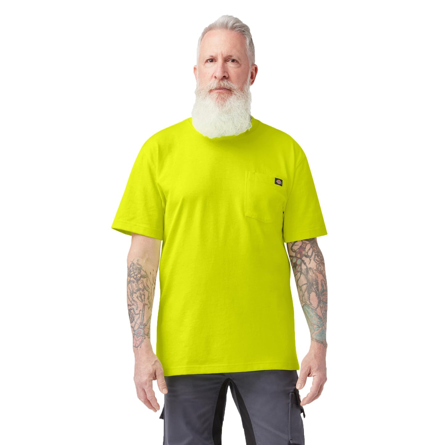 HOTDickies Men's Heavyweight Heathered Short Sleeve Pocket T-Shirt