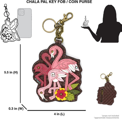HOTCHALA Decorative Key Fob/Coin Purse Accessory - Flamingo Group, 5.25
