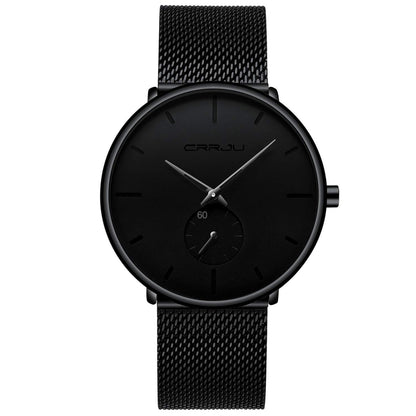 HOTMens Watches Ultra-Thin Minimalist Waterproof - Fashion Wrist Watch for Men Unisex Dress with Stainless Steel Mesh Band
