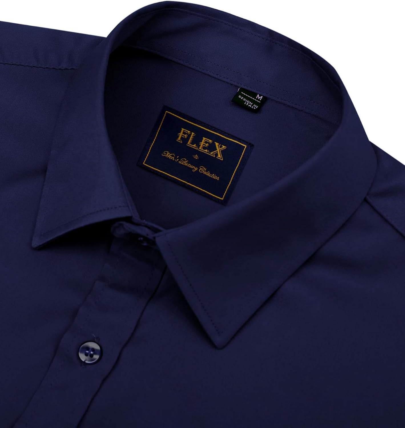 HOTJ.VER Men's Dress Shirts Solid Long Sleeve Stretch Wrinkle-Free Formal Shirt Business Casual Button Down Shirts