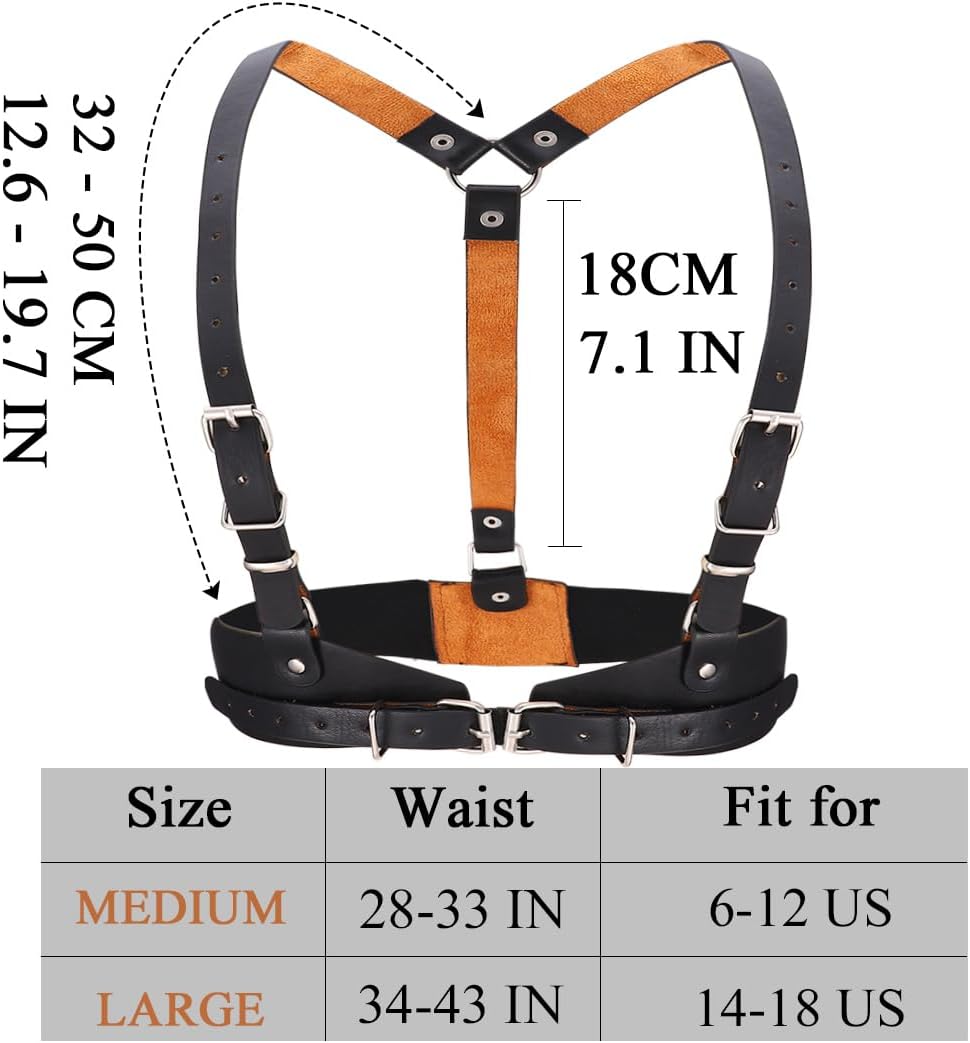 HOTBODIY Punk Women Waist Belts PU Leather Fashion Body Chain Belt Rave Halloween Accessories Belt Adjustable Goth