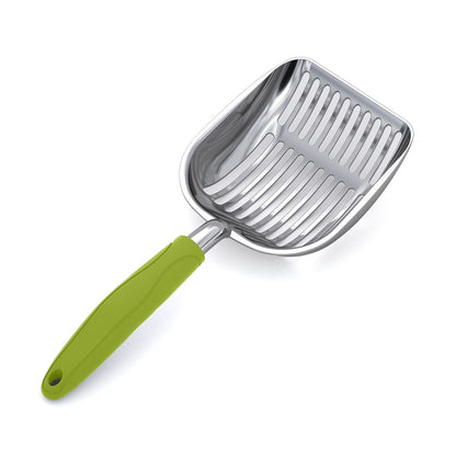 HOTWePet Cat Litter Scoop, Aluminum Alloy Sifter, Kitty Metal Scooper, Deep Shovel, Long Handle, Poop Sifting, Kitten Pooper Lifter, Durable, Heavy Duty, for Litter Box