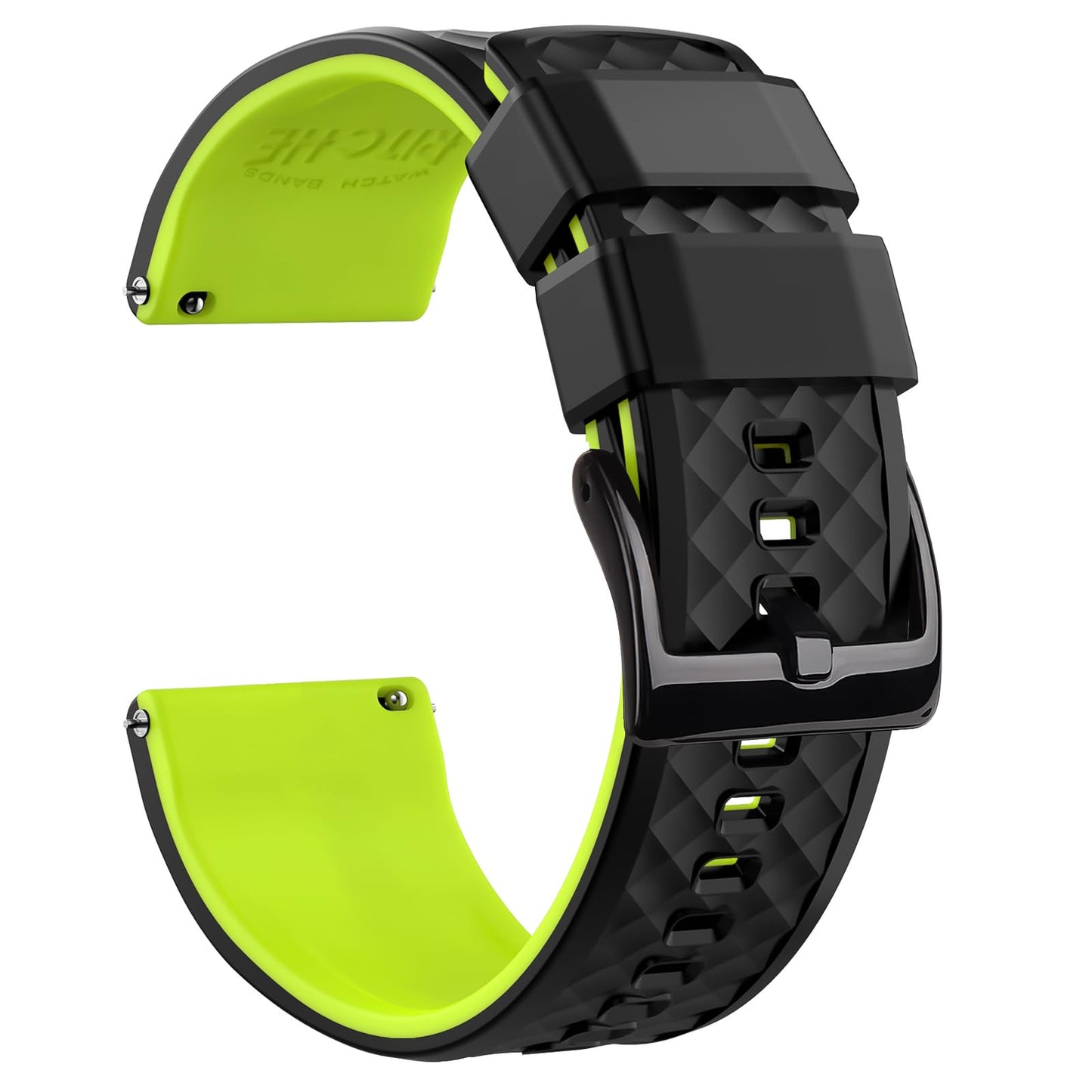 HOTRitche Christmas Gift Silicone Watch Bands 18mm 20mm 22mm 24mm Quick Release Rubber Watch Bands for Men, White Elephant Gifts, Stocking Stuffers For Men