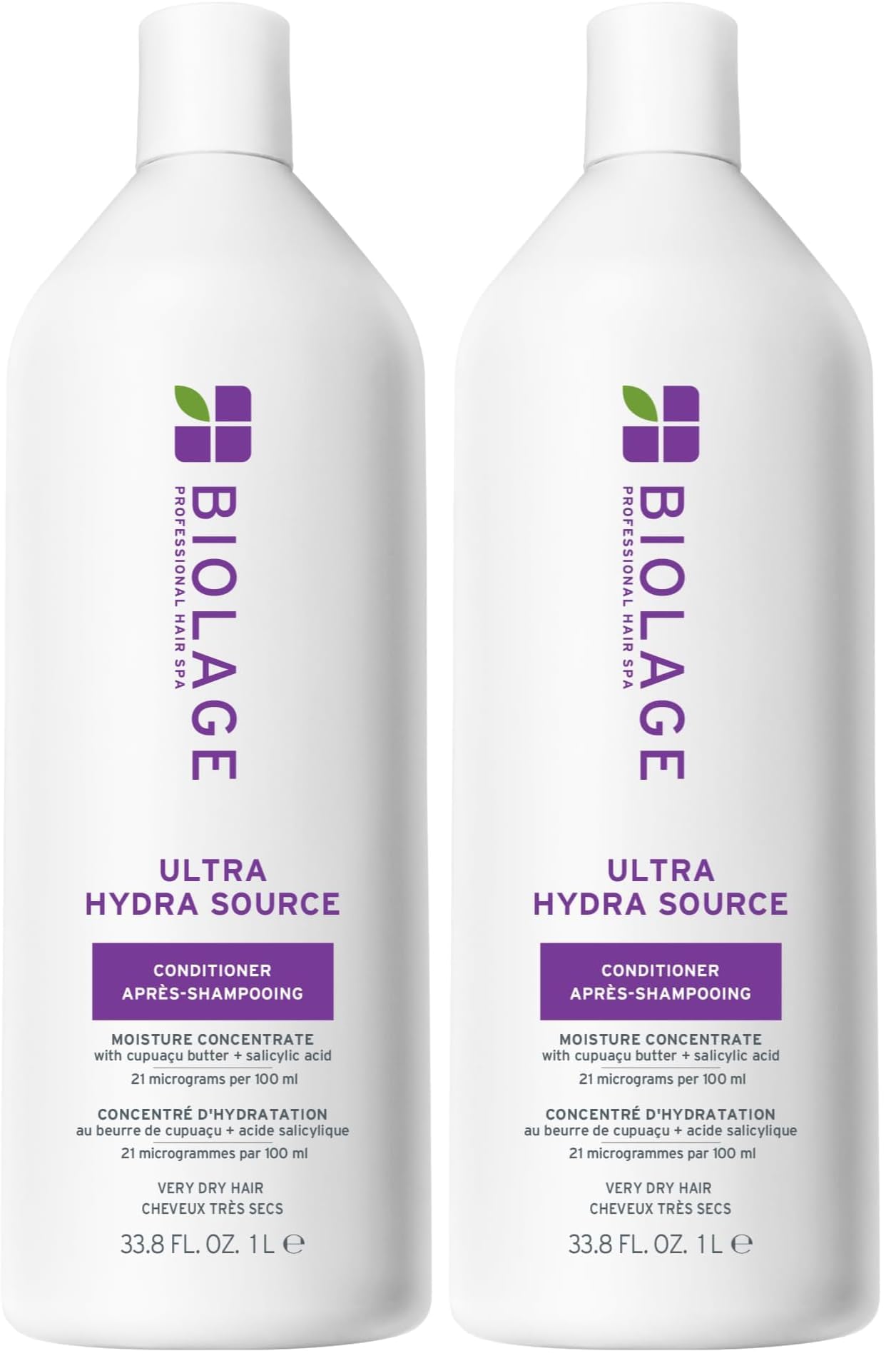 HOTBiolage Ultra Hydra Source Conditioner - Intensely Moisturizes and Conditions, Prevents Frizz and Flyaways, For Very Dry, Thick, Coarse Hair, Infused with Micro-dosed Cupuaçu Butter & Salicylic Acid