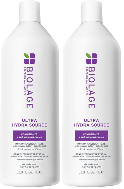 HOTBiolage Ultra Hydra Source Conditioner - Intensely Moisturizes and Conditions, Prevents Frizz and Flyaways, For Very Dry, Thick, Coarse Hair, Infused with Micro-dosed Cupuaçu Butter & Salicylic Acid
