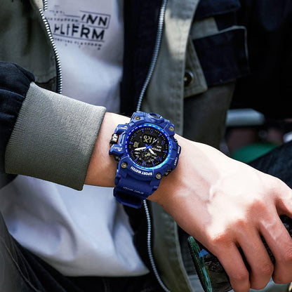 HOTKXAITO Men's Watches Sports Outdoor Waterproof Military Wrist Watch Date Multi Function Tactics LED Alarm Stopwatch