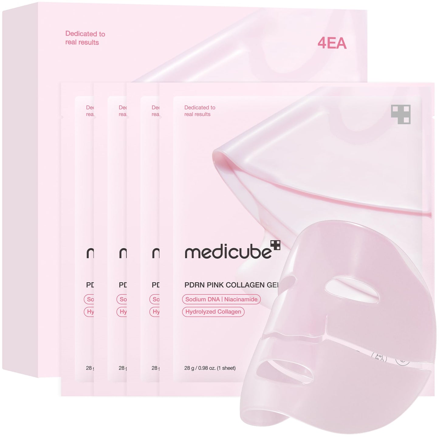 HOTmedicube Jelly Gel Mask with Brightening Kojic Acid Turmeric | Overnight Face Mask for Glass Glow Skin | Elasticity, Hydrating, Firming and Radiance Boosting | Korean Skincare, 28g x 4ea