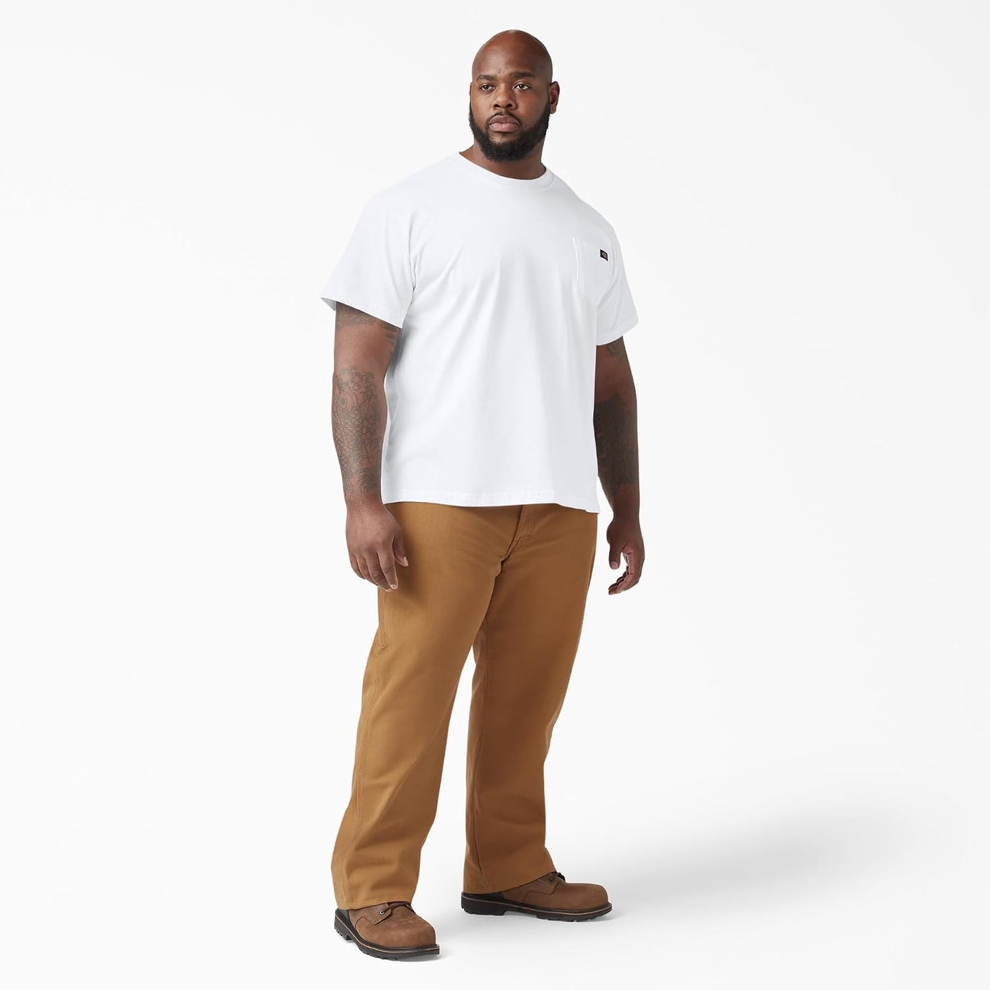 HOTDickies Men's Heavyweight Heathered Short Sleeve Pocket T-Shirt