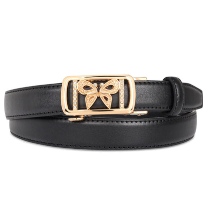 HOTAurolran Women's Leather Belt with Buckle - Ideal for Dresses, Jeans, and Coats