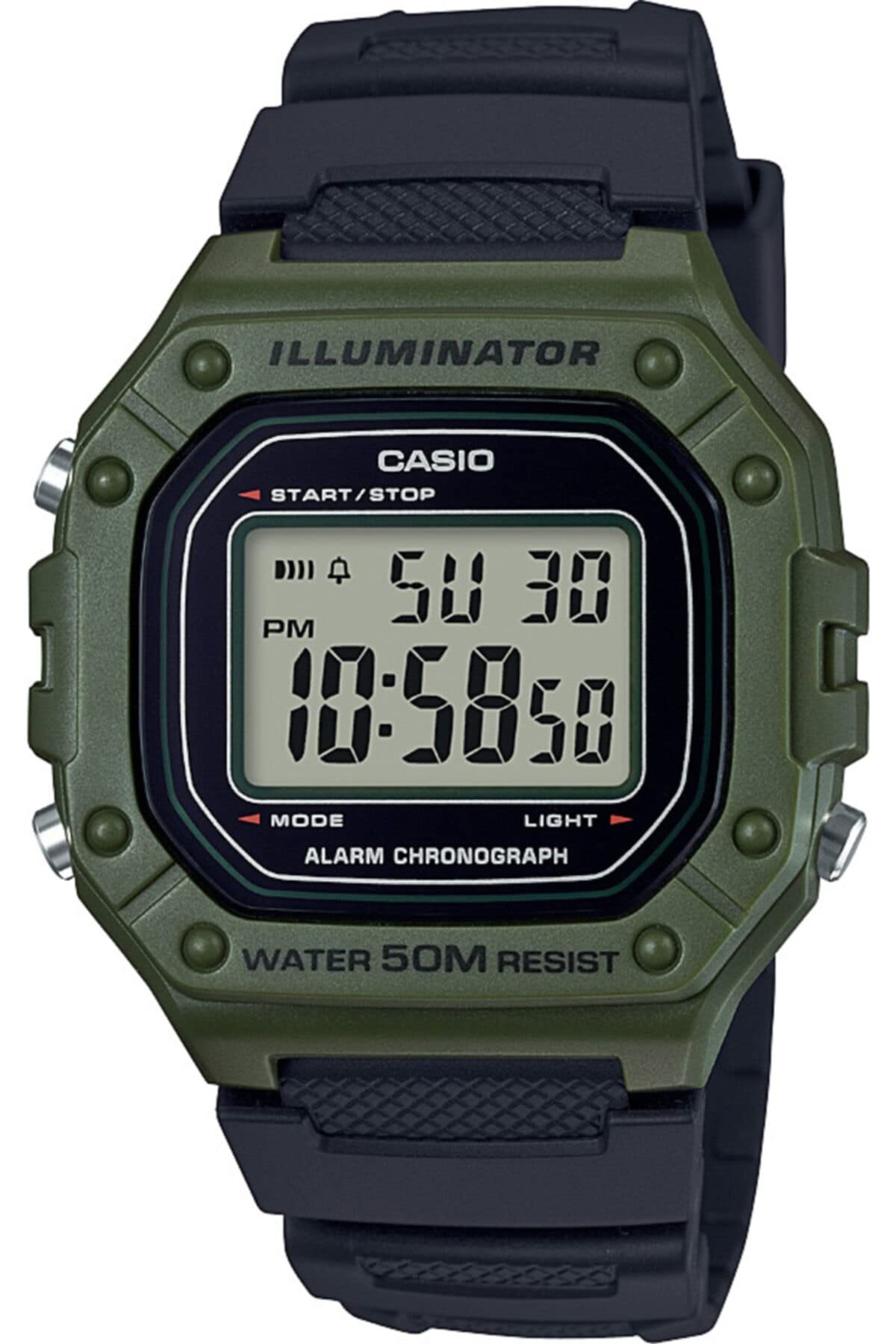 HOTCasio W218H Series | Men’s Digital Watch | 50M WR | 1/100 Second Stopwatch | 100 SEC Chronograph | LED Backlight | Countdown Timer | Daily Alarm | Hourly Time Signal | 7 Year Battery