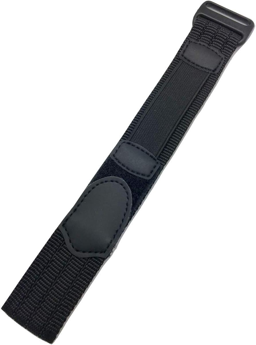 HOTNewLife 20mm Adjustable-Length, Black, Nylon Sport Watch Strap | Heavy Duty, Hook and Loop, Replacement Wrist Band for Men and Women