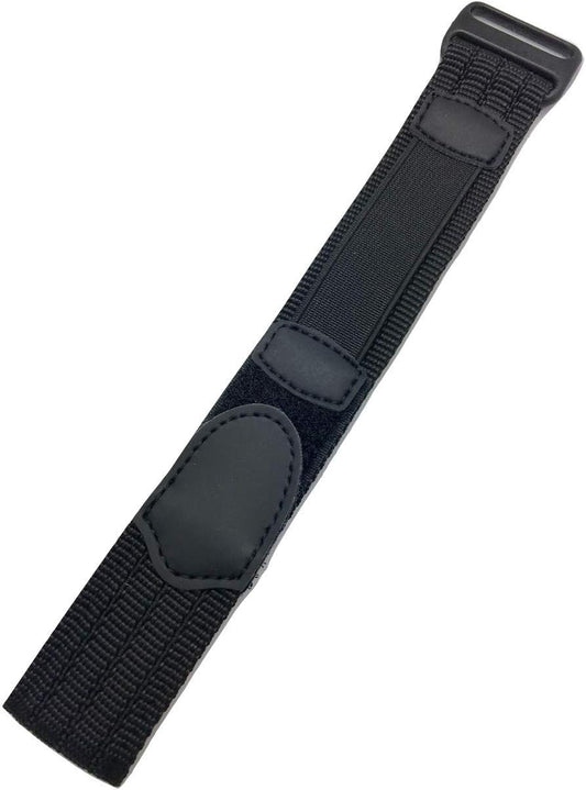 HOTNewLife 20mm Adjustable-Length, Black, Nylon Sport Watch Strap | Heavy Duty, Hook and Loop, Replacement Wrist Band for Men and Women