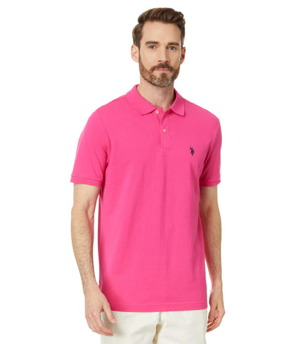 HOTU.S. Polo Assn. Men's Classic Polo Shirt, Two-Button Closure Pique Polo Shirt, Summer Fashion Golf Shirt | Two-Button Closure Pique Polo Shirt, Summer Fashion Golf Shirt