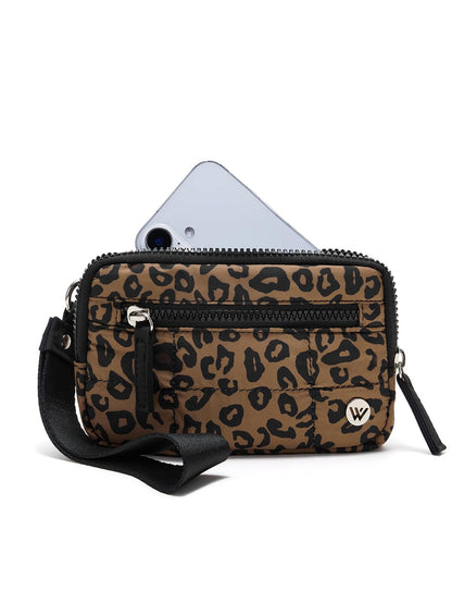 HOTWESTBRONCO Wristlet Wallets for Women – RFID Blocking Quilted Nylon Phone Wallet, Card Holder Purse for Travel & Everyday Use
