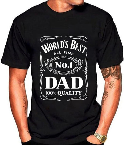HOTWorld´s Best No. 1 Dad Daddy Father Day giftsT-Shirt Black