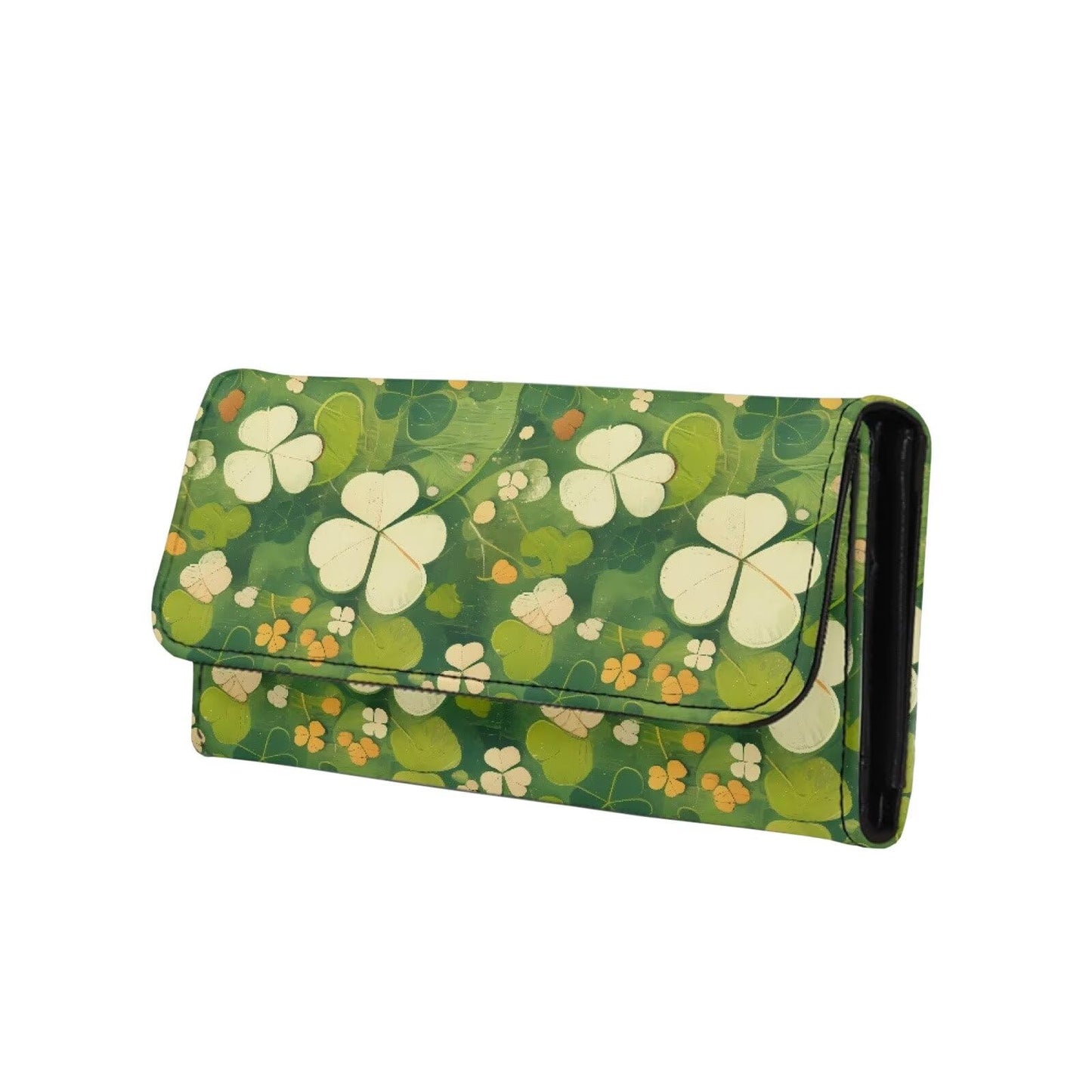 HOTLotus Mandala Women PU Leather Tri-fold Wallets Black And White Sketch Flower Zipper Pocket Buckle Money Manager Starry Sky Tall Billfold Secretary Cash Wallet