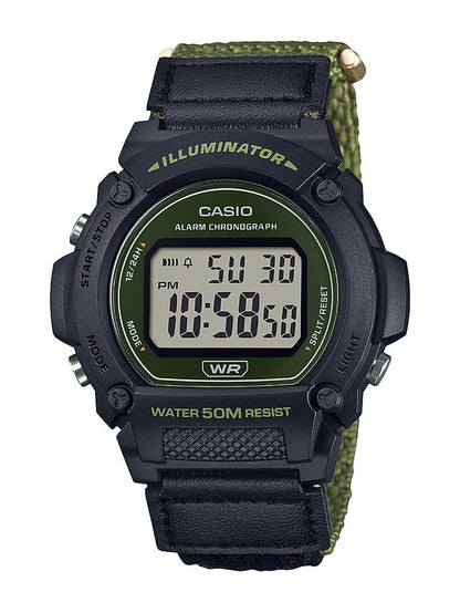 HOTCasio W219H Series | Men’s Digital Watch | 50M WR | LED Illuminator | 100 SEC Chronograph | 1/100 SEC Stopwatch | Daily Alarm | Hourly Time Signal | Auto Calendar | 7 Year Battery