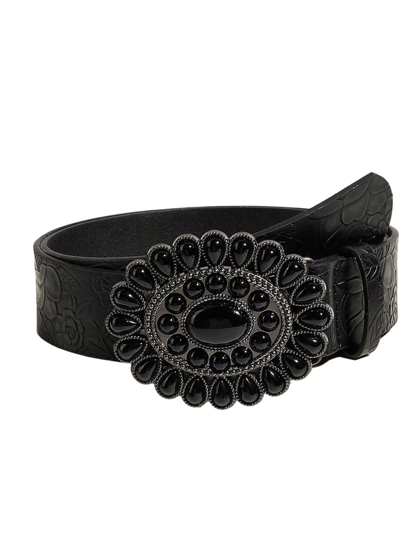 HOTRoseSeek Women's Floral Vintage Western Belts Buckle Cowgirl Belts for Women