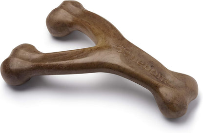 HOTBenebone Wishbone Durable Dog Chew Toy for Aggressive Chewers, Real Bacon, Made in USA, Medium