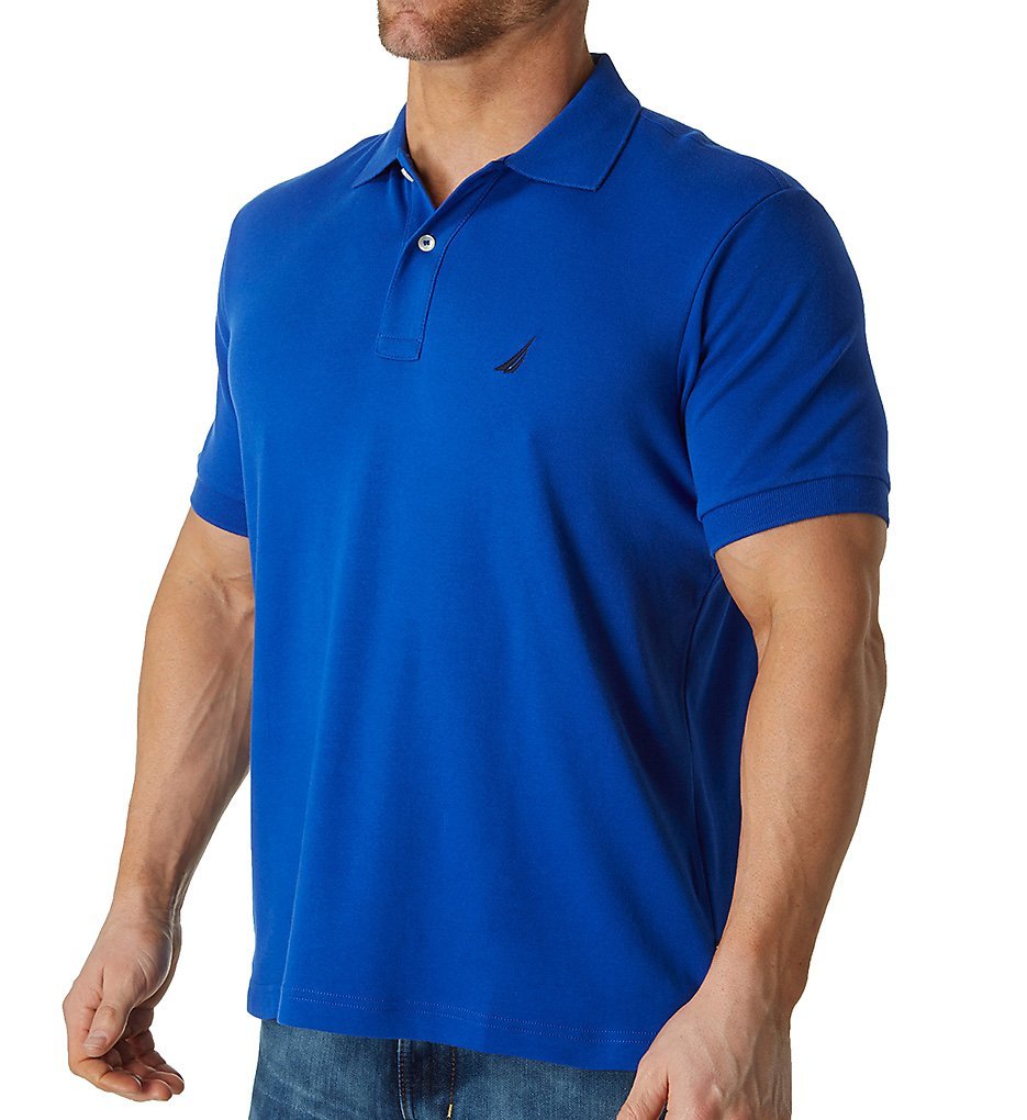 HOTNautica Men's Classic Fit Short Sleeve Dual Tipped Collar Polo Shirt