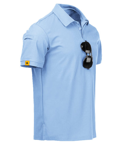 HOTV VALANCH Mens Polo Shirts Short Sleeve Moisture Wicking Golf Polo Athletic Collared Shirt Tennis T-Shirt Tops