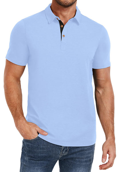 HOTPEGENO Mens Polo Shirts Short Sleeve Casual Cotton Golf Shirts Performance Polo Shirts for Men