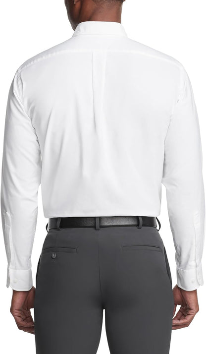 HOTVan Heusen Men's Regular Fit Oxford Solid Buttondown Collar Dress Shirt