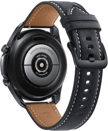 HOTSamsung Galaxy Watch 3 (45mm, GPS, Bluetooth) Smart Watch with Advanced Health Monitoring, Fitness Tracking, and Long Lasting Battery - Mystic Black (Renewed)