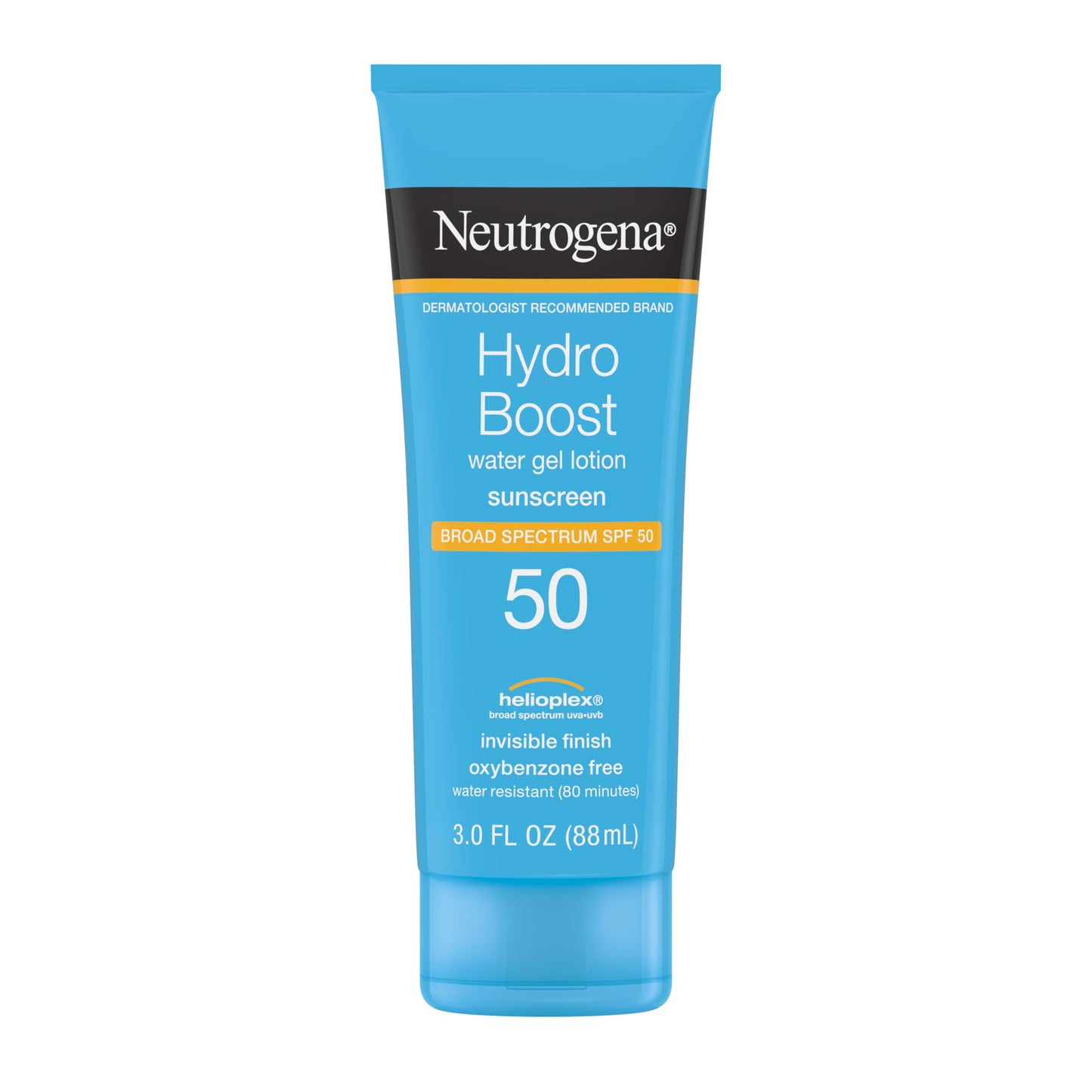 HOTNeutrogena Hydro Boost Water Gel Sunscreen SPF 50, Oil‑Free Hydrating & Water‑Resistant Face & Body Sunscreen Lotion, Non‑Greasy, Broad Spectrum, Lightweight Moisturizer, 3 fl oz